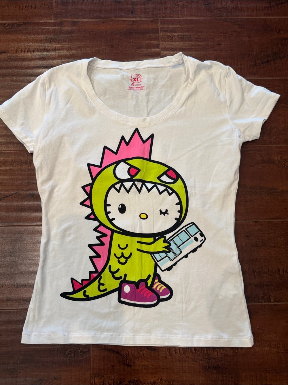 Tokidoki Hello Kitty Kaiju (Godzilla) Tee, Rare, Size XL, Like New!